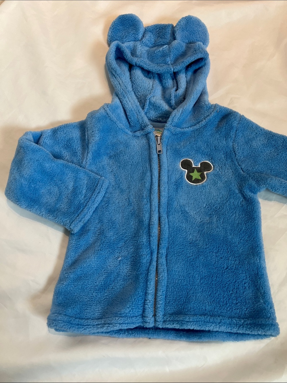“Bundle 10/$13” Disney 18m Blue Plush Hooded Jacket Ear Detail baby toddler boy